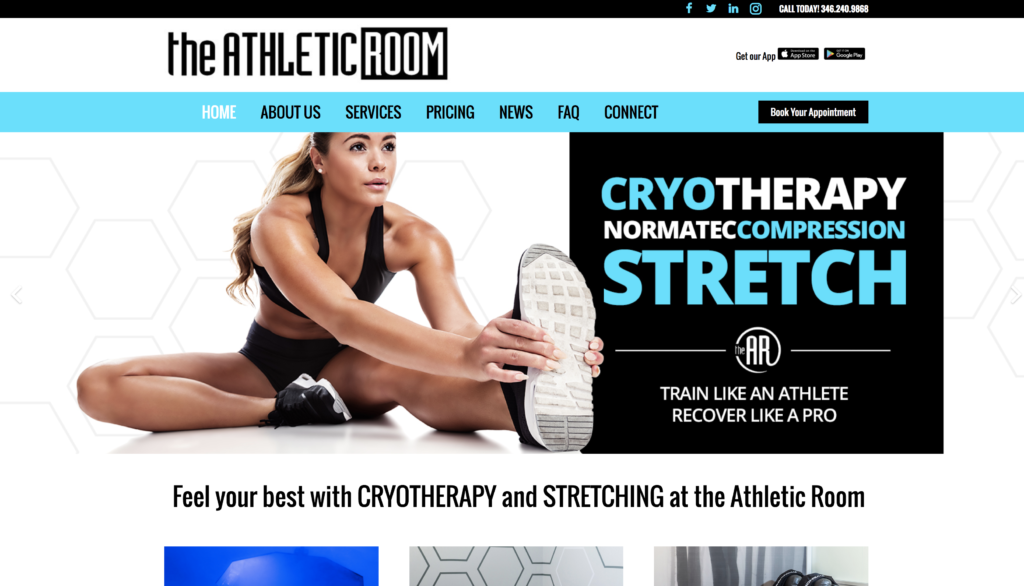 Website Design: The Athletic Room